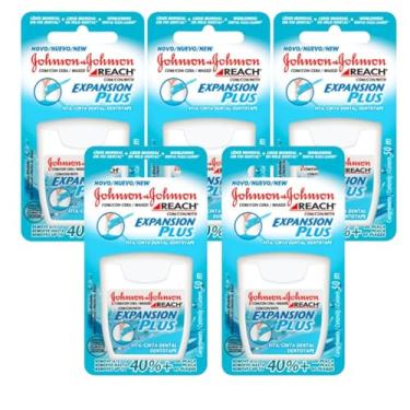 Imagem de Kit Com 5 Fita Dental Johnson'S Expansion Plus 50m | Super Pack Econômico