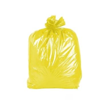 Imagem de Saco de Lixo/Sacola de Lixo 100 Litros Colorido com 100 Unidades - para Banheiro, Cozinha, Escritório e Ambientes em Geral - Resistente e Prático(Amarelo)