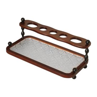 Imagem de Ｂｅｓｇａ Organizador de para escova de dentes em madeira, moderno e decorativo, para banheiro, com suporte para pasta de dente e pentes pequenos, ideal