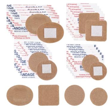 Imagem de 200un Pacote com Unidades Curativos Faciais, Disponíveis nos Formatos Redondo Oval e Quadrado Feitos de Tecido Respirável Adequados para Pequenos Arranhões e Proteção de Feridas