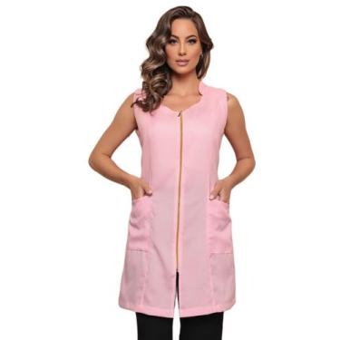 Imagem de Jaleco Regata em Oxford e Zíper Rosa  Isabel - Gardenia Jalecos, M
