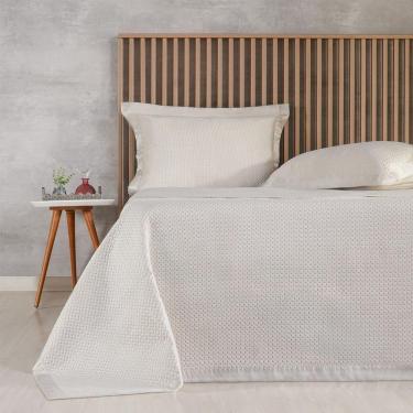 Imagem de Kit Colcha Queen Satinatta Cetim 100% Poliéster 240x260cm Biscuit
