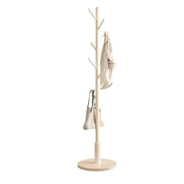 Imagem de Hhsdyl Cabideiro Independente, Cabides Roupa Pé Estilo Ramo com Ganchos, Robusto, Moderno, para Entrada, Sala Estar, Quarto, Canto,White,B