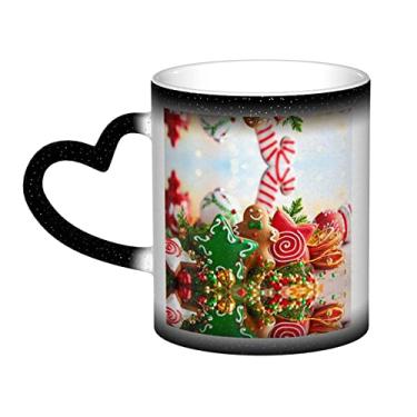 Imagem de Xícara de café divertida para homem de gengibre, xícara de cerâmica mágica sensível ao calor que muda de cor, 12 Oz, para café/chá/leite/cacau, para adolescente/aniversário/festival/presentes