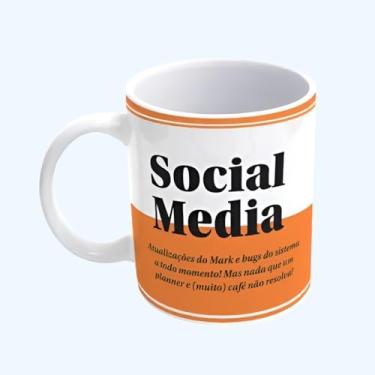 Imagem de Caneca de Porcelana Profissões Social Media – Criativa, Profissional e Ideal para Presentear