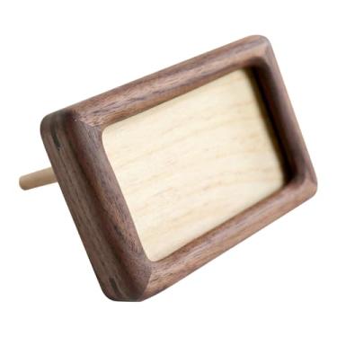 Imagem de Fenteer Moldura para fotos, expositor de imagens, decoração para casa, versátil, reutilizável, de madeira, para fotos, adesivo para geladeira.