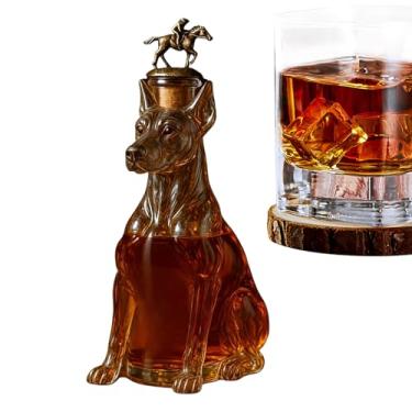 Imagem de Decantador de Whisky | Recipiente Em Forma De Cão 350ml - Frasco de Vidro para Whisky,Para Festas Aniversário Casamento Jantar Cozinha Bar e Presente para Homens e Pai