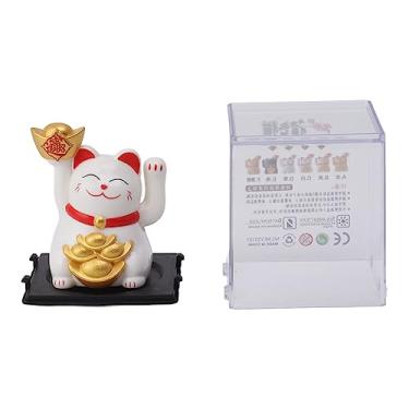 Imagem de RiToEasysports Ornamento de Gato da Sorte Com Braço Ondulante, Decoração de Boa Sorte Movida a Energia Solar para Painel de Carro de Janela de Mesa de Escritório Em Casa, Gato Acolhedor Com Braço de