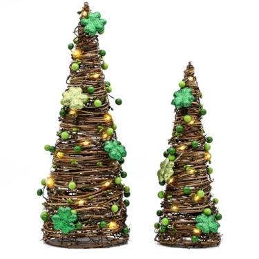 Imagem de Decoração de árvore artificial para o dia de São Patrício, pacote com 2 unidades