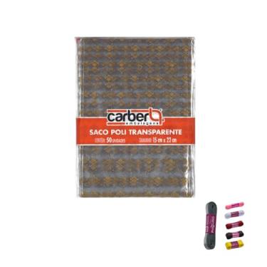 Imagem de Kit Saco Decorado PP 15x22cm com 50 Unidades e Fita de Cetim 30mm x 10 metros