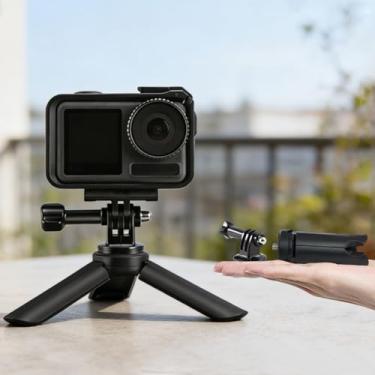 Imagem de Kit de mini tripé de liberação rápida compatível com DJI Osmo Pocket 3/Xtra Muse, base adaptador de carregamento de porta de função completa tipo C com orifício de parafuso de 1/4 para tripés