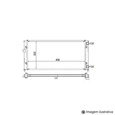Imagem de Radiador Golf 1.8 / 2.0 ( 91 - 97 ) Alemao G3 com / sem Ar / Manual / Aluminio Mecanico...