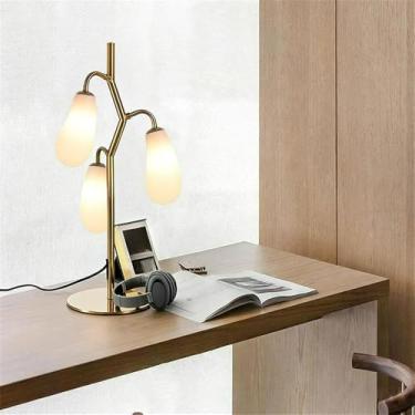 Imagem de OUFULA Abajur Moderno Criativo com Design Diferente para Decoração de Sala Quarto Hotel Escritório Luminarias de Mes para Cabeceira (B)