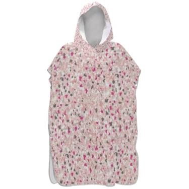 Imagem de Joisal Poncho de surfe com textura rosa chique para trocador de roupas de banho de praia com capuz unissex poncho adulto com capuz