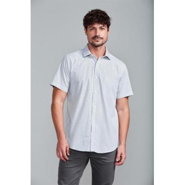 Imagem de Camisa Manga Curta com Bolso Comfort - Azul Marinho - HIGHSTIL, Azul m