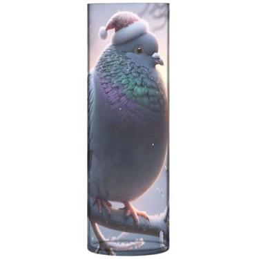 Imagem de Vasos de flores decorativos engraçados pombo de Natal cilíndrico vaso de flores grande personalizado vasos bonitos exclusivos para decoração de casa, 30 cm x 9,9 cm