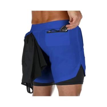Imagem de Shorts De Treino Masculinos De Verão 2024, Estilo Duplo, Para Academia