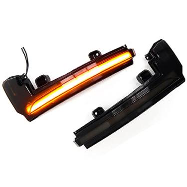 Imagem de WEPARTICULAR Luz de seta dinâmica, espelho retrovisor, lente fumada, luz indicadora de seta, luz LED piscante Singal compatível com Land Rover Discovery 4 LR4 Range Rover Sport Evoque