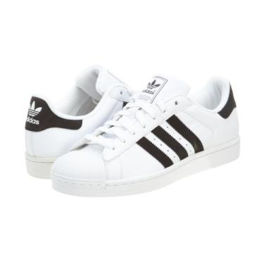 Imagem de adidas Originals Tênis de basquete masculino Superstar II, Branco/preto, 10.5 M
