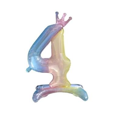 Imagem de Balão De Alumínio Colorido Em Gradiente Arco-Íris De 32 Polegadas Para