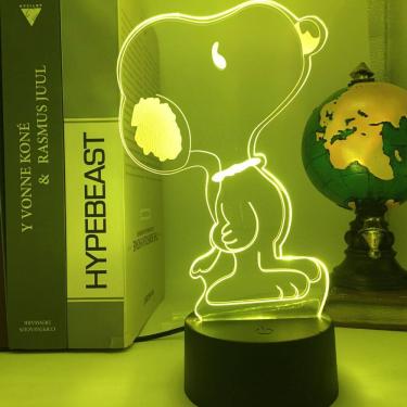 Imagem de Luz noturna LED 3D que muda a cor do cão do Snoopy para crianças