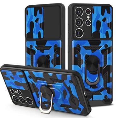 Imagem de FULNES Proteção de telefone à prova de choque de camuflagem de luxo masculina para iPhone 12 11 Pro Max PC capa de telefone com suporte de anel de janela de pressão (Cor: 11, Tamanho: para iPhone 12 Pro)