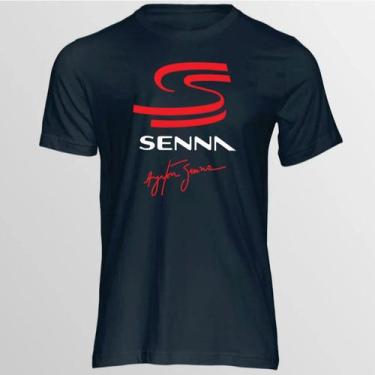 Imagem de Camiseta Básica100% Algodão 30.1 Assinatura S Senna Lançamento, Preto,
