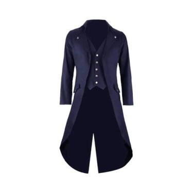 Imagem de Jaqueta masculina preta vintage fraque fantasia legal fantasia cosplay