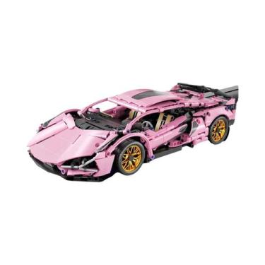 Imagem de Blocos De Montar De Veículo Super Rosa Para Crianças, Brinquedos De Ca