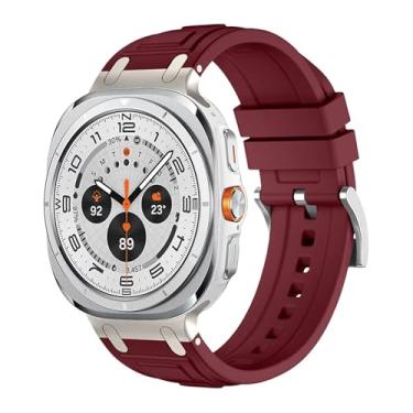 Imagem de BCMCBV Pulseira de silicone esportiva para Samsung Galaxy Ultra de 47 mm para SAMSUNG GALAXY 7 ULTRA 47 mm, pulseira sem lacunas Correa, Watch 7 Ultra, Ágata