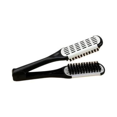 Imagem de Escova Alisadora Profissional Para Cabelo Com Dupla Escova De Nylon E 