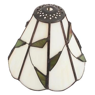 Imagem de Abajur de vidro abajur para luminárias decorativas Luzes noturnas Abajur de parede Abajur de luz de parede para acessórios de lâmpada interna Lustre de folha Abajur de mesa Decorar ( Color : White , S
