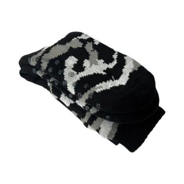 Imagem de Meias Térmicas De Veludo Leopard Para Homens, Quentes, Antiderrapantes