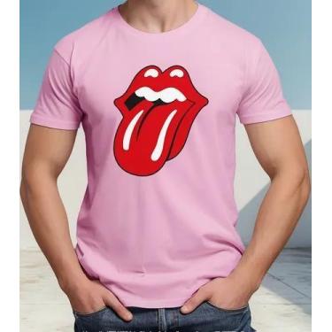 Imagem de Camiseta Camisa Adulto Masculina Feminina Algodão Banda de Rock Rollin