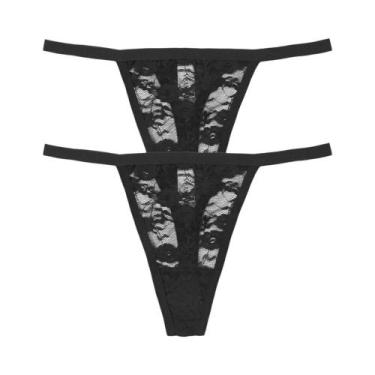 Imagem de Conjunto De Calcinhas Sexy De Renda De Cintura Baixa Para Mulheres 2 P