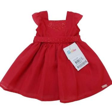 Imagem de Vestido Bebê Menina Bordado Festa Luxo Paraiso Verão 13950-Feminino