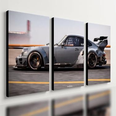 Imagem de Kit 3 Quadro Decorativo Carro Esportivo 911 GT3 GTS HyperCar Moderno Qualidade Premium (40x28cm)