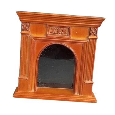 Imagem de TTETTZ Móveis para Casa de Bonecas em Escala 1:12, Lareira, Acessório para Casa de Bonecas, Ornamento Artesanal, Miniatura Decorativa de Madeira para de