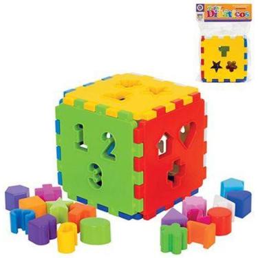 Imagem de Cubo de encaixe didatico baby 17cm na solapa - MERCO TOYS - Mercotoys