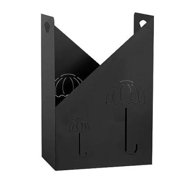 Imagem de Suporte de guarda-chuva de metal independente interno, suporte com bandeja coletora removível, prateleira de armazenamento de balde, para casa, entrada, escritório, hotel e supermercado economiza
