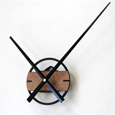 Imagem de KHUTRW3D Relógio de parede grande silencioso com adesivo 3D de 12 cm, design moderno, ponteiro, clássico, faça você mesmo, relógio de parede de madeira para quarto, decoração de casa