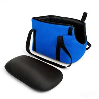 Imagem de Bolsa de Transporte Pet com - Prática para Passeios, Viagens e Shopping, Confortável para Cachorros e Gatos (Azul,GG)
