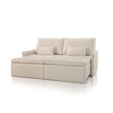 Imagem de Sofá Retrátil e Reclinável Milano Luxo Veludo 1.80m Jc Estofados
