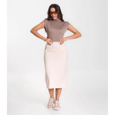 Imagem de Saia Feminina Select Bege, M, Bege