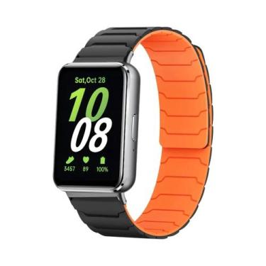 Imagem de Pulseira Magnética De Silicone Unissex Para Samsung Galaxy Fit 3 Acess