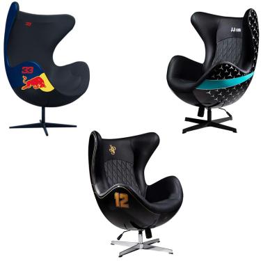 Imagem de Conjunto 3 Poltronas Decorativas Egg Chair Hamilton Nº44/Lotus 12/RB Nº 33 G53 - Gran Belo