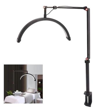 Imagem de Luminaria Estetica Spa Arco Meia Lua Led 3 Tons Suporte Celular Mesa Salao De Beleza Manicure