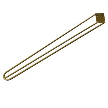 Imagem de Kit 16 Pés De Metal 60 Cm Hairpin Legs Mesa De Canto Dourado G41