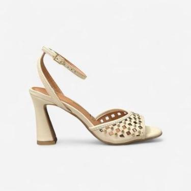 Imagem de Sandália Vizzano Salto Taça Creme-Feminino