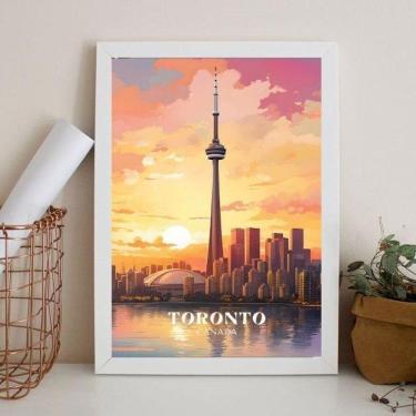 Imagem de Quadro Decorativo Toronto - Canadá 33X24Cm - Com Vidro